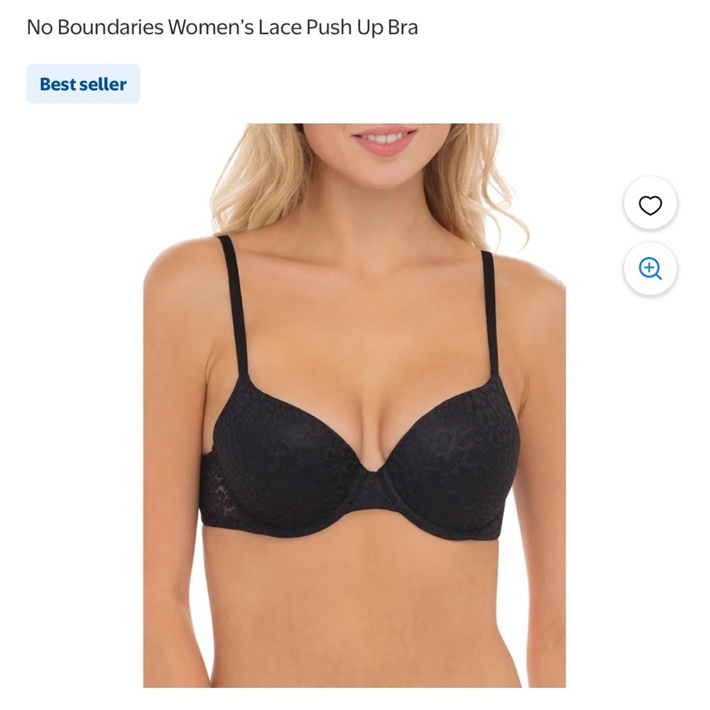 Set of 3 /No Boundaries Women's pink Lace Push Up Bras - Picture 2 of 8
